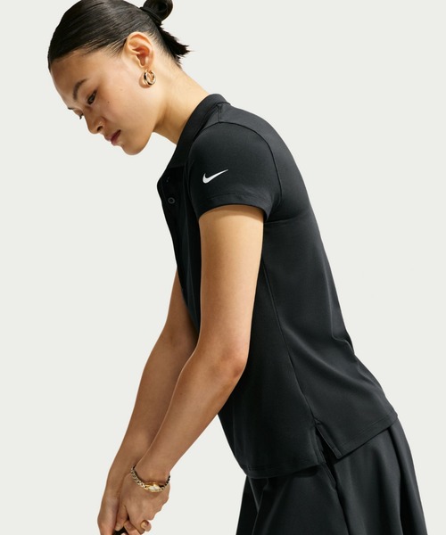 NIKE(ナイキ)の「ナイキ ゴルフクラブ ウィメンズ Dri-FIT UV ショートスリーブ ゴルフポロ / Nike Golf Club Women's Dri-FIT UV Short-Sleeve Golf Polo IH3202-010 Black(ポロシャツ・レディース・ブラック・XS/XL/S/2XL/M/L)」の3枚目の写真