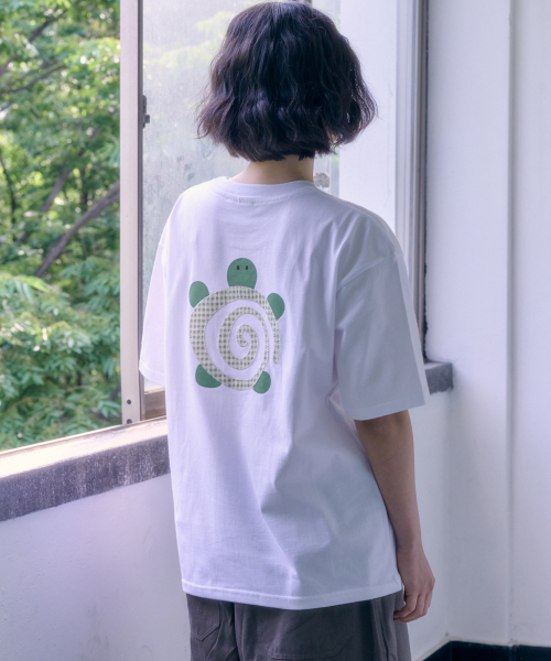 ambler(エムブラー)の「タートル アプリケ刺繍 半袖Tシャツ AS1321 (ホワイト)(Tシャツ/カットソー・レディース・その他・F/SMALL/MEDIUM)」の2枚目の写真