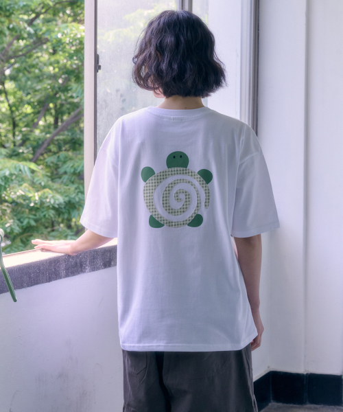 ambler(エムブラー)の「タートル アプリケ刺繍 半袖Tシャツ AS1321 (ホワイト)(Tシャツ/カットソー・レディース・その他・F/SMALL/MEDIUM)」の4枚目の写真