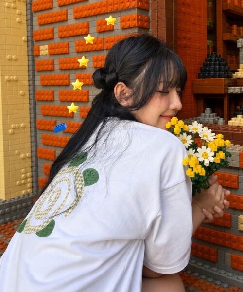 ambler(エムブラー)の「タートル アプリケ刺繍 半袖Tシャツ AS1321 (ホワイト)(Tシャツ/カットソー・レディース・その他・F/SMALL/MEDIUM)」の6枚目の写真