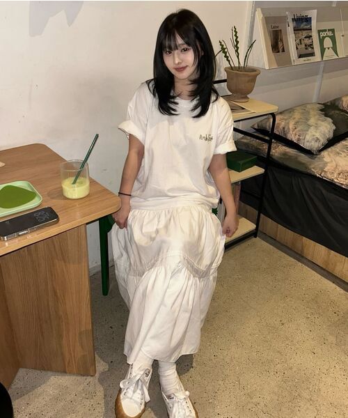 ambler(エムブラー)の「タートル アプリケ刺繍 半袖Tシャツ AS1321 (ホワイト)(Tシャツ/カットソー・レディース・その他・F/SMALL/MEDIUM)」の7枚目の写真