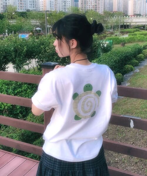 ambler(エムブラー)の「タートル アプリケ刺繍 半袖Tシャツ AS1321 (ホワイト)(Tシャツ/カットソー・レディース・その他・F/SMALL/MEDIUM)」の10枚目の写真