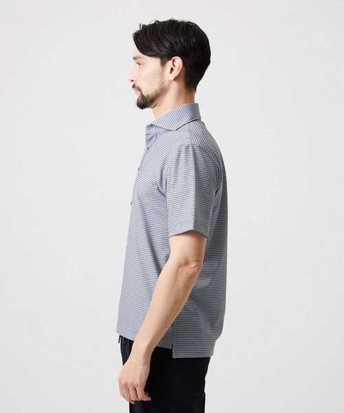 MICHEL KLEIN HOMME   （ミッシェルクランオム）の「《日本製》チドリ柄半袖ポロシャツ（Tシャツ/カットソー・メンズ・ブルー/ダークグレー・MEDIUM/LARGE/X-LARGE）」の8枚目の写真