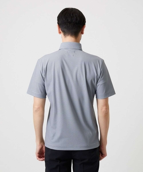 MICHEL KLEIN HOMME   （ミッシェルクランオム）の「《日本製》チドリ柄半袖ポロシャツ（Tシャツ/カットソー・メンズ・ブルー/ダークグレー・MEDIUM/LARGE/X-LARGE）」の9枚目の写真