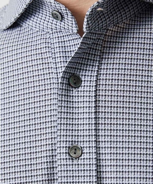 MICHEL KLEIN HOMME   （ミッシェルクランオム）の「《日本製》チドリ柄半袖ポロシャツ（Tシャツ/カットソー・メンズ・ブルー/ダークグレー・MEDIUM/LARGE/X-LARGE）」の11枚目の写真