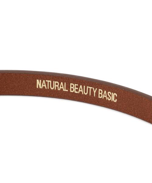 NATURAL BEAUTY BASIC(ナチュラルビューティーベーシック)の「ミニマルホールドベルト(ベルト・レディース・ブラック/ダークブラウン・フリ-)」の6枚目の写真
