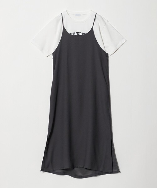 A DAY IN THE LIFE UNITED ARROWS(アデイインザライフユナイテッドアローズ)の「キャミワンピ+ロゴT ‐セットアイテム‐ <A DAY IN THE LIFE>(ワンピース・レディース・ダークグレー/ダークブラウン/ブラック・FREE)」の3枚目の写真