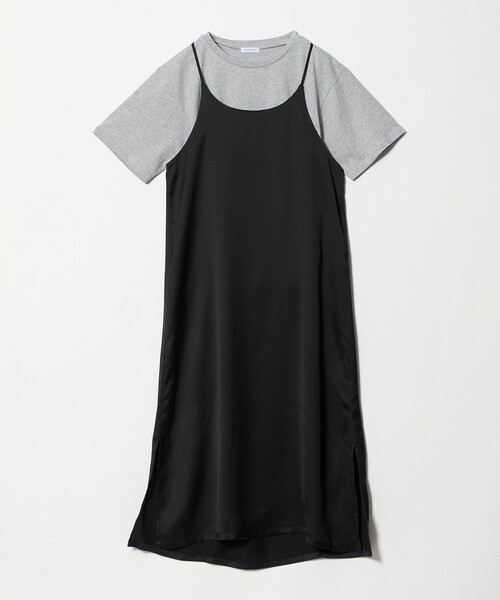 A DAY IN THE LIFE UNITED ARROWS(アデイインザライフユナイテッドアローズ)の「キャミワンピ+ロゴT ‐セットアイテム‐ <A DAY IN THE LIFE>(ワンピース・レディース・ダークグレー/ダークブラウン/ブラック・FREE)」の2枚目の写真