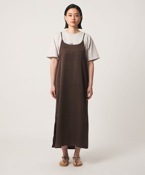 A DAY IN THE LIFE UNITED ARROWS(アデイインザライフユナイテッドアローズ)の「キャミワンピ+ロゴT ‐セットアイテム‐ <A DAY IN THE LIFE>(ワンピース・レディース・ダークグレー/ダークブラウン/ブラック・FREE)」の9枚目の写真