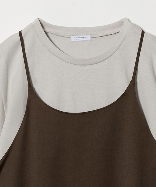A DAY IN THE LIFE UNITED ARROWS(アデイインザライフユナイテッドアローズ)の「キャミワンピ+ロゴT ‐セットアイテム‐ <A DAY IN THE LIFE>(ワンピース・レディース・ダークグレー/ダークブラウン/ブラック・FREE)」の14枚目の写真