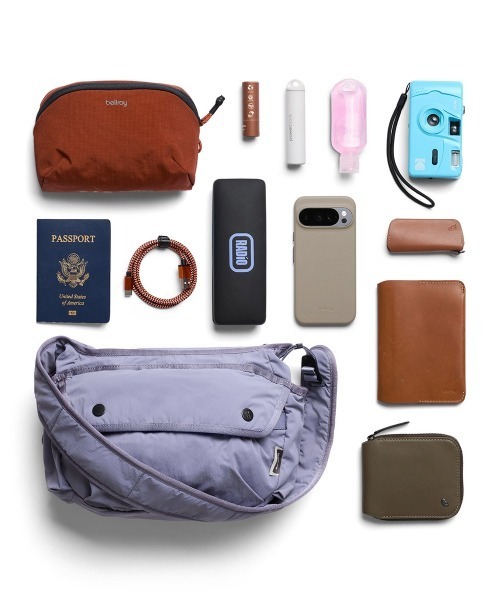 Bellroy(ベルロイ)の「Bellroy-スリング/ショルダーバッグ Cinch Sling(ショルダーバッグ・メンズ・パープル/ライトグリーン・ONESIZE)」の14枚目の写真