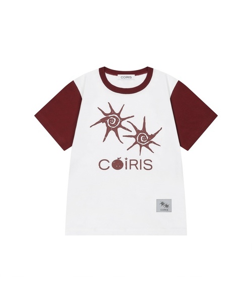 COIRIS（コイリス）の「モグアップルドット半袖Tシャツ（2カラー）（Tシャツ/カットソー・レディース・PINK/バーガンディー・FREE）」の2枚目の写真