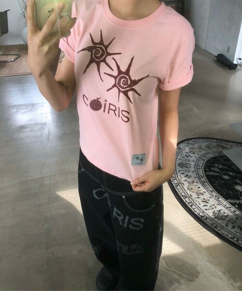 COIRIS（コイリス）の「モグアップルドット半袖Tシャツ（2カラー）（Tシャツ/カットソー・レディース・PINK/バーガンディー・FREE）」の12枚目の写真