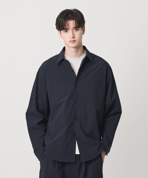 BEAUTY&YOUTH UNITED ARROWS(ビューティーアンドユースユナイテッドアローズ)の「【WEB限定】360°MASTER ヴァーブ ロングスリーブ シャツ セットアップ対応 撥水 ストレッチ ウォッシャブル(シャツ/ブラウス・メンズ・ネイビー・XL/L/M/S)」の3枚目の写真