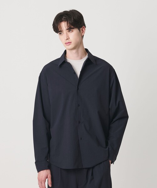 BEAUTY&YOUTH UNITED ARROWS(ビューティーアンドユースユナイテッドアローズ)の「【WEB限定】360°MASTER ヴァーブ ロングスリーブ シャツ セットアップ対応 撥水 ストレッチ ウォッシャブル(シャツ/ブラウス・メンズ・ネイビー・XL/L/M/S)」の4枚目の写真