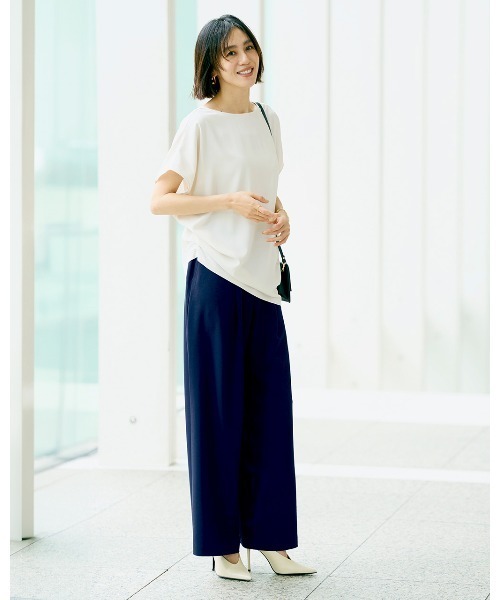 DoCLASSE( ドゥクラッセ)の「SARARIair・ワイドパンツ(その他パンツ・レディース・アクア/チャコール/ブラック/ネイビー・11/9/13)」の1枚目の写真
