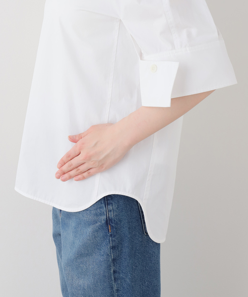 tibi(ティビ)の「TIBI/ティビ COMPACT ECO POPLIN REVERSE SLEEVE TOP ブラウス(シャツ/ブラウス・レディース・ホワイト・2)」の5枚目の写真