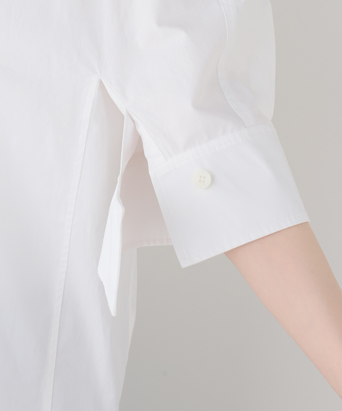 tibi(ティビ)の「TIBI/ティビ COMPACT ECO POPLIN REVERSE SLEEVE TOP ブラウス(シャツ/ブラウス・レディース・ホワイト・2)」の6枚目の写真