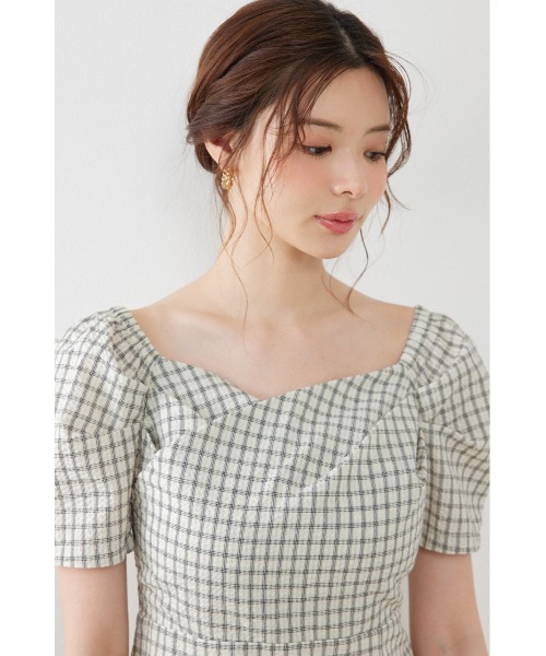 rienda(リエンダ)の「フロントカシュクール2WAYパフスリーブミニワンピース 夏服(ワンピース・レディース・ホワイト系その他/ライトピンク/ブラック系その他・MEDIUM/SMALL)」の12枚目の写真