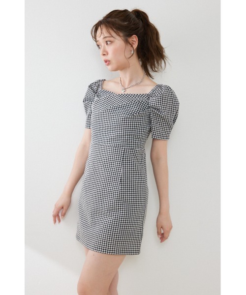 rienda(リエンダ)の「フロントカシュクール2WAYパフスリーブミニワンピース 夏服(ワンピース・レディース・ホワイト系その他/ライトピンク/ブラック系その他・MEDIUM/SMALL)」の21枚目の写真