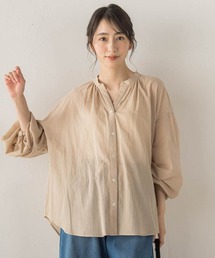 Droite lautreamont | スキッパーギャザーブラウス(シャツ/ブラウス)
