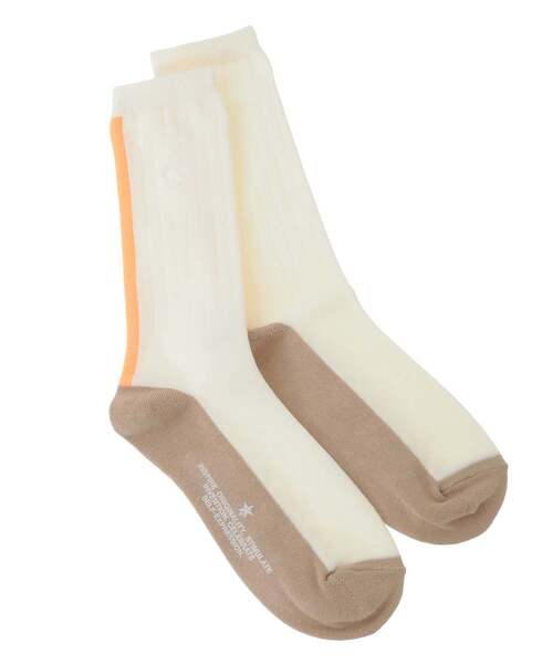 CONVERSE TOKYO(コンバーストウキョウ)の「NEON LINE SOCKS(ソックス/靴下・レディース・ブラック/グレー/オフホワイト・FREE)」の1枚目の写真