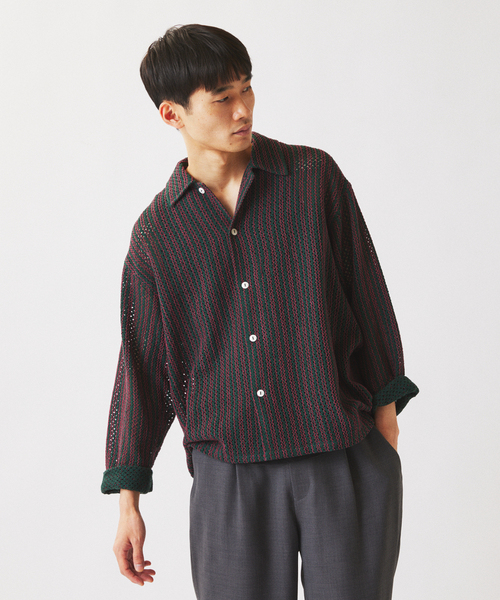 JOURNAL STANDARD relume(ジャーナルスタンダード レリューム)の「インディア コットン クロシェ編み シャツ(シャツ/ブラウス・メンズ・ブラック/グリーン/アイボリー/オレンジ・MEDIUM/LARGE)」の20枚目の写真