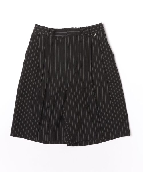 Chikashitsu +（チカシツプラス）の「【Chikashitsu +】stripe bermuda shorts (3color) / 【チカシツプラス】ストライプスラックスバミューダパンツ＜着用動画あり＞（スラックス・メンズ・ブラック/グレー/ネイビー・L/M）」の13枚目の写真