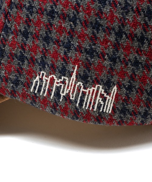 Manhattan Portage（マンハッタンポーテージ）の「Manhattan Portage / マンハッタンポーテージ NY EMB CHECK CAP ニューヨーク エンブレム チェック キャップ チェック柄 千鳥格子 スウェード 配色 切り替え バイカラー ツートン フロントロゴ 刺繍 カジュアル レトロ トラッド トラディショナル メンズ レディース 2026年秋冬 秋物（キャップ・メンズ・ホワイト/ブラウン/グレー・FREE）」の11枚目の写真