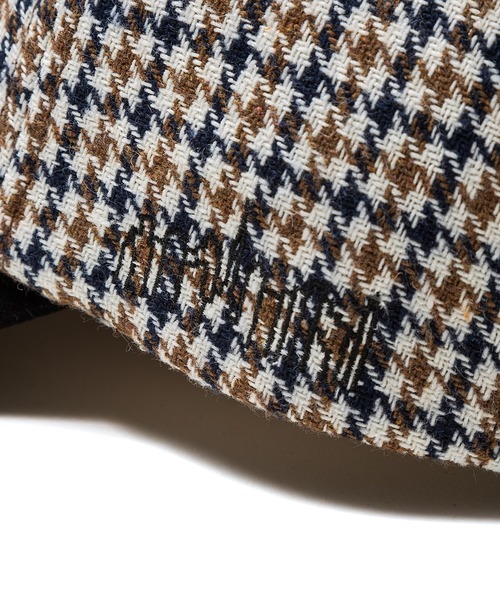 Manhattan Portage（マンハッタンポーテージ）の「Manhattan Portage / マンハッタンポーテージ NY EMB CHECK CAP ニューヨーク エンブレム チェック キャップ チェック柄 千鳥格子 スウェード 配色 切り替え バイカラー ツートン フロントロゴ 刺繍 カジュアル レトロ トラッド トラディショナル メンズ レディース 2026年秋冬 秋物（キャップ・メンズ・ホワイト/ブラウン/グレー・FREE）」の10枚目の写真