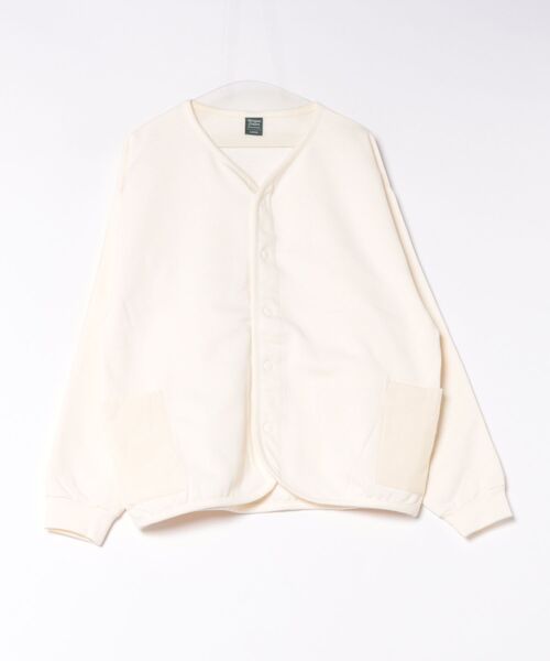 ANPAS(アンパス)の「Fleece-Lined Quilted Panel Cardigan / 裏起毛キルティング切替カーディガン ワイドシルエット メンズ レディース ユニセックス トップス アウター(カーディガン/ボレロ・メンズ・アイボリー/カーキ/ブラック・L/M)」の1枚目の写真