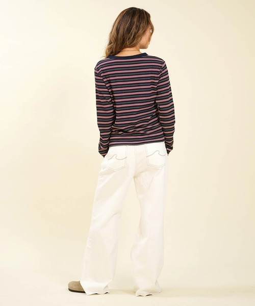 RIKKA FEMME(リッカファム)の「RIKKA FEMME/リッカファム ロングパンツ フリンジフレアデニム RF6F-3102(デニムパンツ・レディース・インディゴブルー/ホワイト・S/M/M/L)」の11枚目の写真