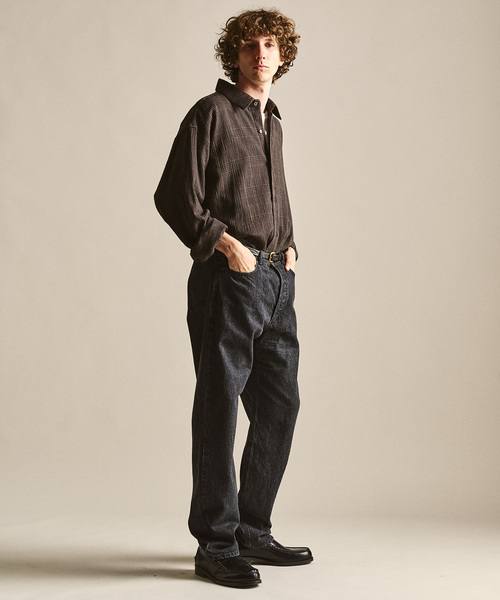 417 EDIFICE(フォーワンセブンエディフィス)の「【LE JAPON ATELIER】TYPE.1 ストレート(デニムパンツ・メンズ・ブラック/チョコ/ネイビー・X-LARGE/LARGE/MEDIUM/SMALL)」の13枚目の写真