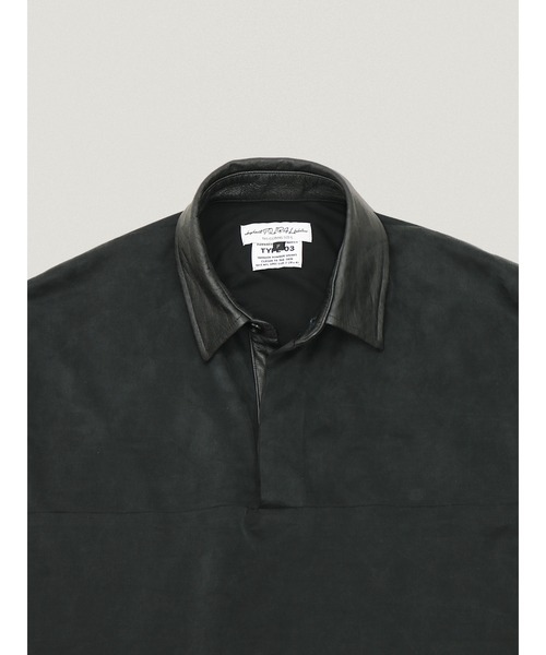 elephant TRIBAL fabrics(エレファントトライバルファブリックス)の「elephant TRIBAL fabrics Grandad Shirt (E38-3742)(シャツ/ブラウス・メンズ・ベージュ/ブラック・FREE)」の3枚目の写真