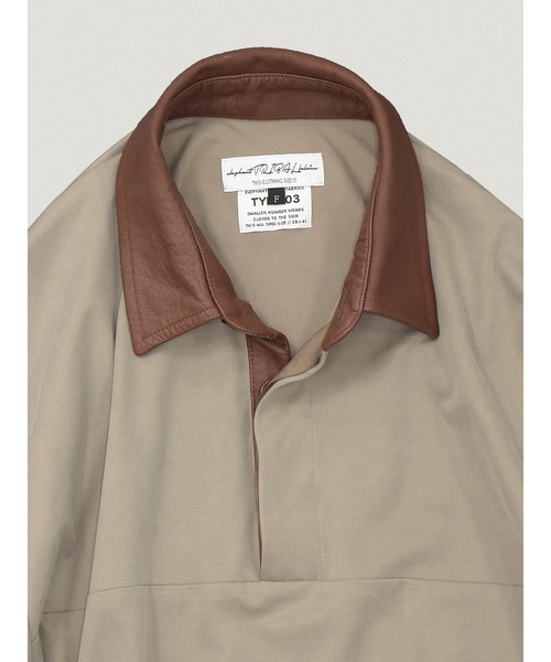 elephant TRIBAL fabrics(エレファントトライバルファブリックス)の「elephant TRIBAL fabrics Grandad Shirt (E38-3742)(シャツ/ブラウス・メンズ・ベージュ/ブラック・FREE)」の5枚目の写真