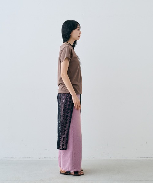 MEDE19F(メデジュウキュウ)の「MEDE19F 汗じみ軽減&接触冷感素材の大人感こなれTシャツ(Tシャツ/カットソー・レディース・ベージュ/ネイビー系/ブラウン系その他・M/L/LL)」の13枚目の写真