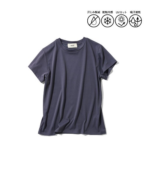 MEDE19F(メデジュウキュウ)の「MEDE19F 汗じみ軽減&接触冷感素材の大人感こなれTシャツ(Tシャツ/カットソー・レディース・ベージュ/ネイビー系/ブラウン系その他・M/L/LL)」の20枚目の写真