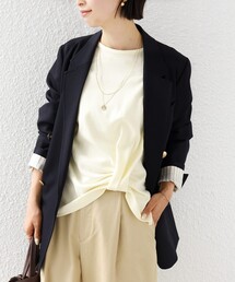 【WEB限定】〈手洗い可能〉裾 ツイスト デザイン ポンチ ロング スリーブ プルオーバー