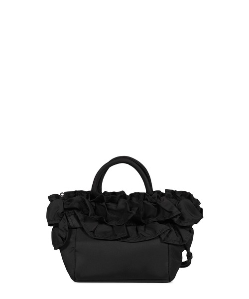 GANNI(ガニー)の「MINI SHOPPER RUFFLE(ハンドバッグ・レディース・ブラック・OS)」の3枚目の写真