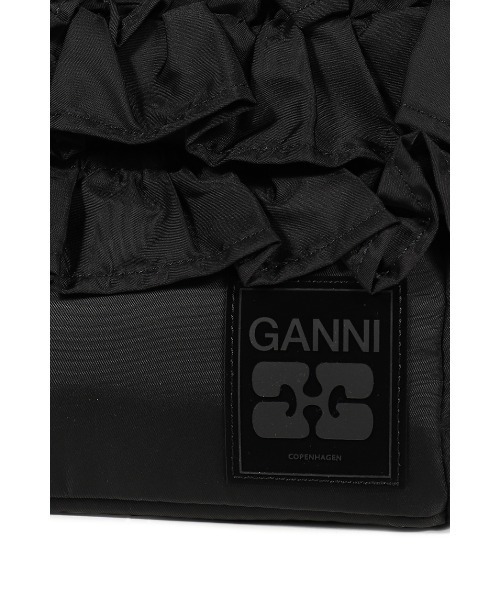 GANNI(ガニー)の「MINI SHOPPER RUFFLE(ハンドバッグ・レディース・ブラック・OS)」の5枚目の写真