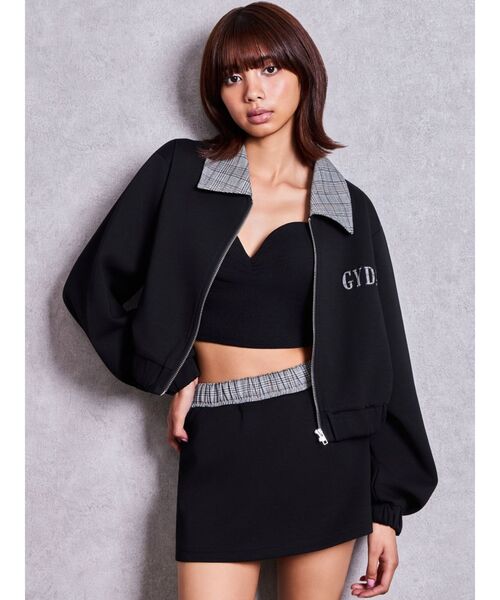 GYDA(ジェイダ)の「ウエストcheckスカートライクショートパンツ【セットアップ着用可能】(スカート・レディース・ベージュ/ブラック・FREE)」の3枚目の写真