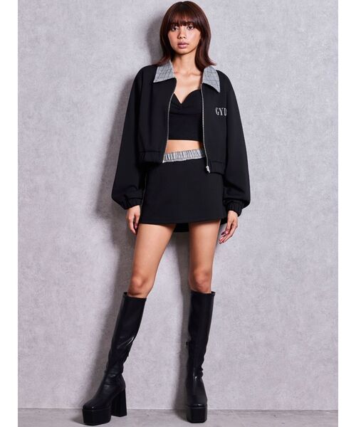 GYDA(ジェイダ)の「ウエストcheckスカートライクショートパンツ【セットアップ着用可能】(スカート・レディース・ベージュ/ブラック・FREE)」の9枚目の写真
