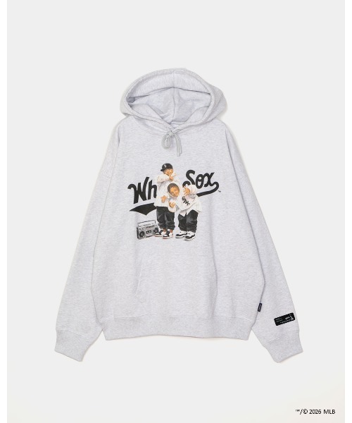 APPLEBUM(アップルバム)の「“WHITE SOX BOYZ” Hoodie(パーカー・メンズ・アッシュ/ブラック・XX-LARGE/MEDIUM/LARGE/X-LARGE)」の2枚目の写真