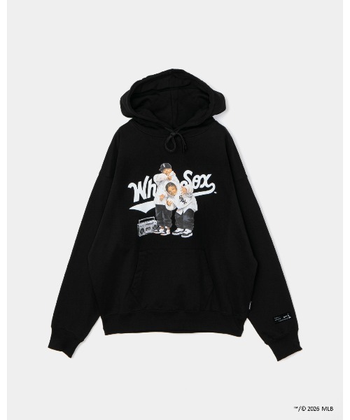 APPLEBUM(アップルバム)の「“WHITE SOX BOYZ” Hoodie(パーカー・メンズ・アッシュ/ブラック・XX-LARGE/MEDIUM/LARGE/X-LARGE)」の1枚目の写真