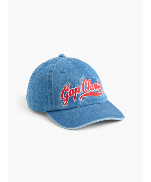 GAP(ギャップ)の「GAPクラシックロゴ デニム ベースボールキャップ(ハット・メンズ・インディゴブルー・ONE SIZE)」の1枚目の写真