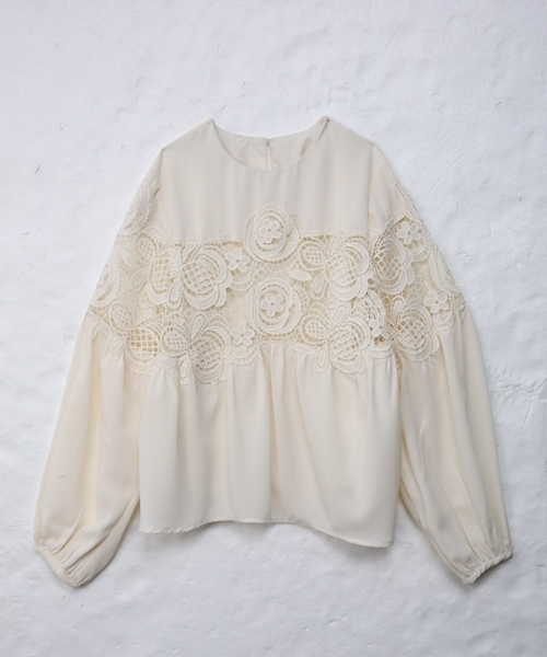 Chico(チコ)の「【who's who Chico】 レース切り替えブラウス(シャツ/ブラウス・レディース・ホワイト/アイボリー・FREE)」の7枚目の写真