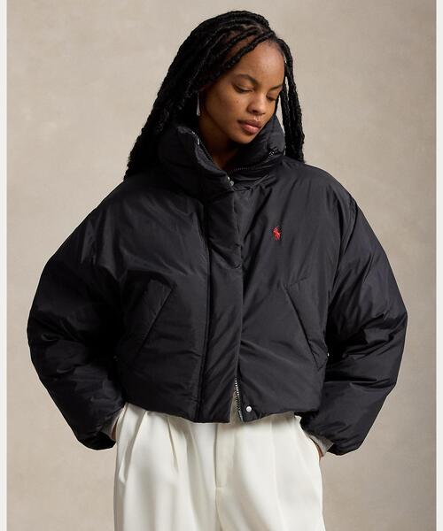 POLO RALPH LAUREN(ポロ ラルフ ローレン)の「クロップド ダウン パッファー ジャケット(ダウンジャケット/コート・レディース・ブラック系1・XXS/XS/L/M/S)」の1枚目の写真
