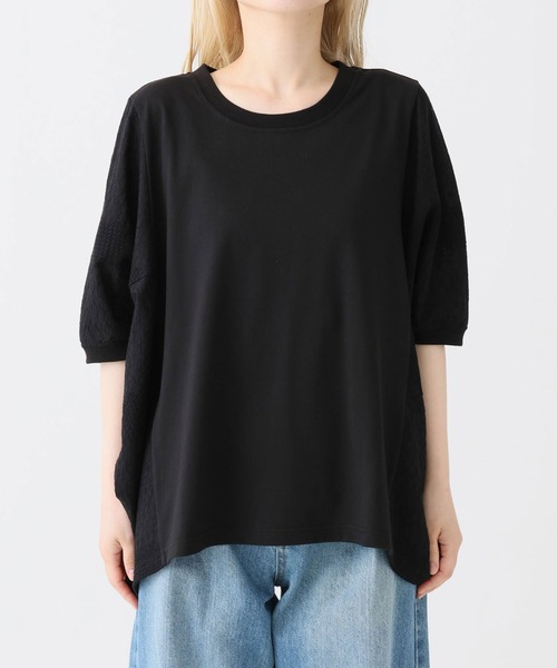 HEART MARKET(ハートマーケット)の「レース切替ドルマンプルオーバー(Tシャツ/カットソー・レディース・ブラック/カーキ/ホワイト/チャコール・FREE)」の10枚目の写真