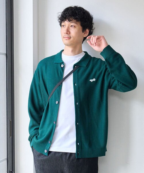 coen（コーエン）の「Penneys（ぺニーズ）別注ワンポイントポロ衿ニットカーディガン（カーディガン/ボレロ・メンズ・ロイヤルブルー/パープル/ダークグリーン・S/XL/L/M）」の6枚目の写真