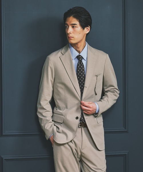 GLOBAL WORK(グローバルワーク)の「ストレッチモクロディジャケット/Salon de GW/681250(その他アウター・メンズ・ブルー系その他6/ベージュ・SMALL/MEDIUM/LARGE/X-LARGE)」の9枚目の写真
